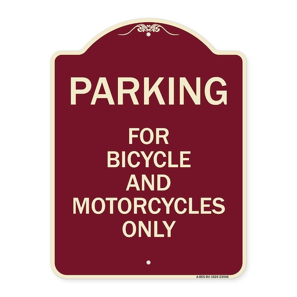 Signmission Parking for Bicycles and Motorcycles Heavy-Gauge Aluminum Sign, 24" x 18", BU-1824-23448 A-DES-BU-1824-23448 - main